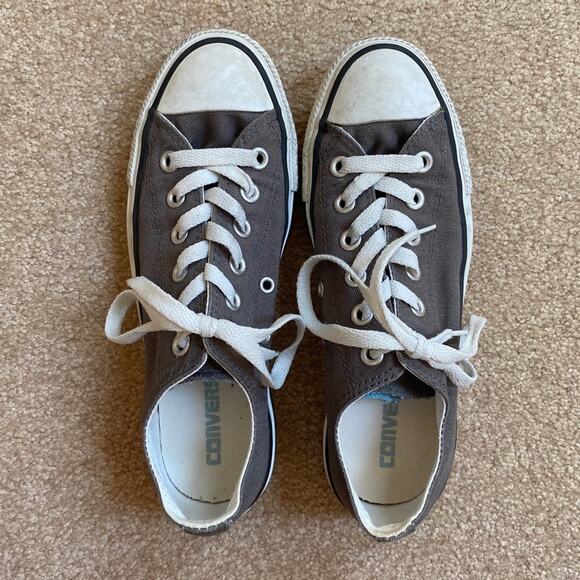 Converse Charcoal Grey Double-Tongue Chuck Taylor All-Star Sneakers Women Sz 7 - Picture 5 of 7